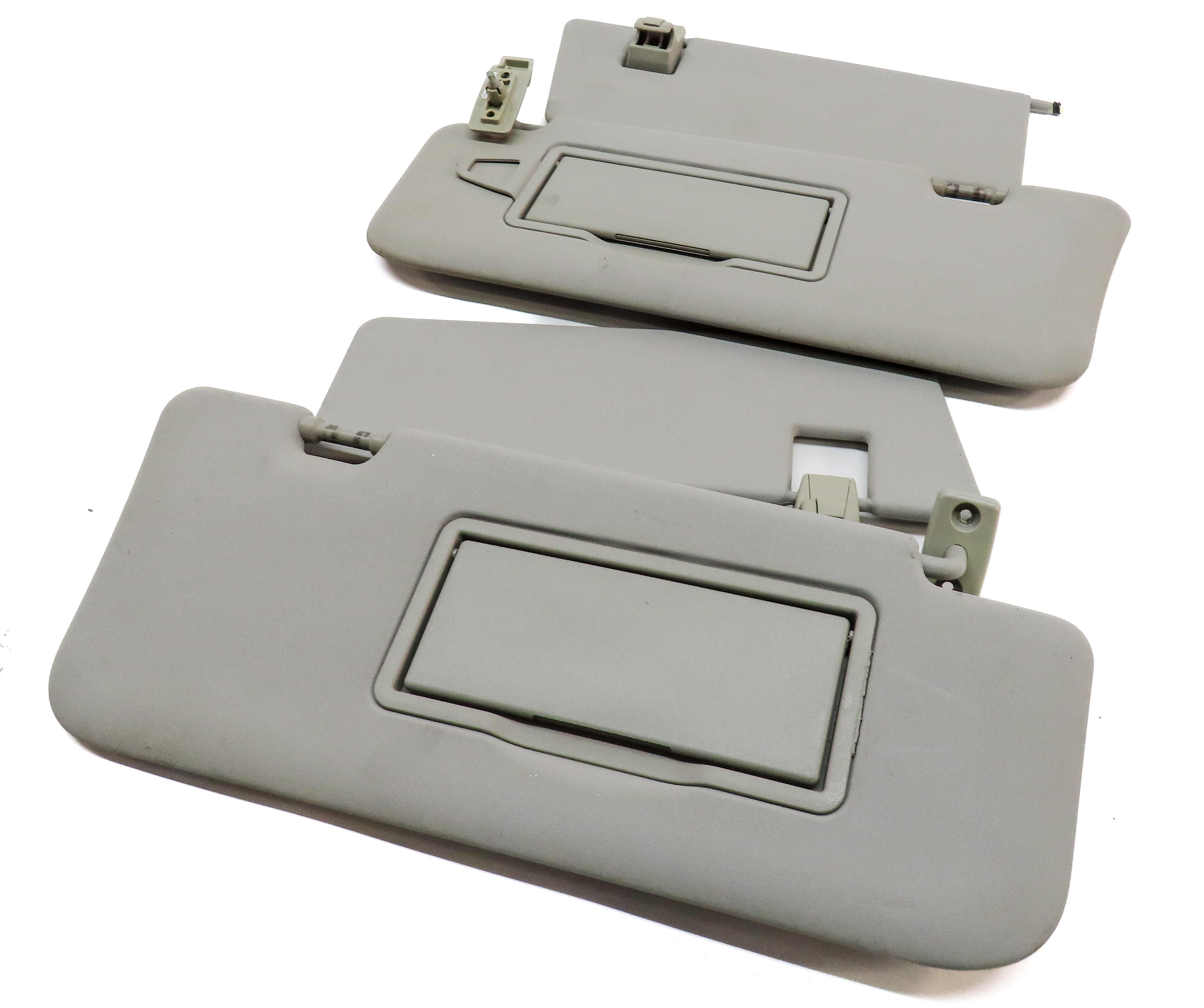 06-12 MERCEDES GL ML CLASS (W164 X164) FRONT LEFT & RIGHT SUNVISOR SET (Gray) — exact item pictured